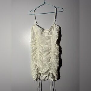 Princess Polly White Ruched Women's Mini Dress Size 12